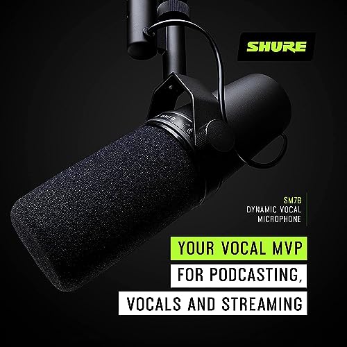 Shure SM7B + Shure MVX2U Bundle, Studio Vocal Recording Microphone with XLR to USB Connectivity by Shure