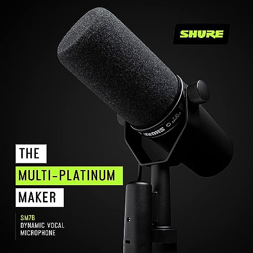 Shure SM7B + Shure MVX2U Bundle, Studio Vocal Recording Microphone with XLR to USB Connectivity by Shure
