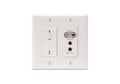 QSC unD6IO-BT, Attero Tech Dante Networked Audio Wall Plate by QSC