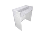 ProX XF-VISTA WH MK2 DJ Booth Facade Table Station Frame with Scrim kit and Padded Travel Bag - White/ Black by ProX Cases
