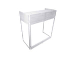 ProX XF-VISTA WH MK2 DJ Booth Facade Table Station Frame with Scrim kit and Padded Travel Bag - White/ Black by ProX Cases