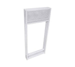 ProX XF-VISTA WH MK2 DJ Booth Facade Table Station Frame with Scrim kit and Padded Travel Bag - White/ Black by ProX Cases