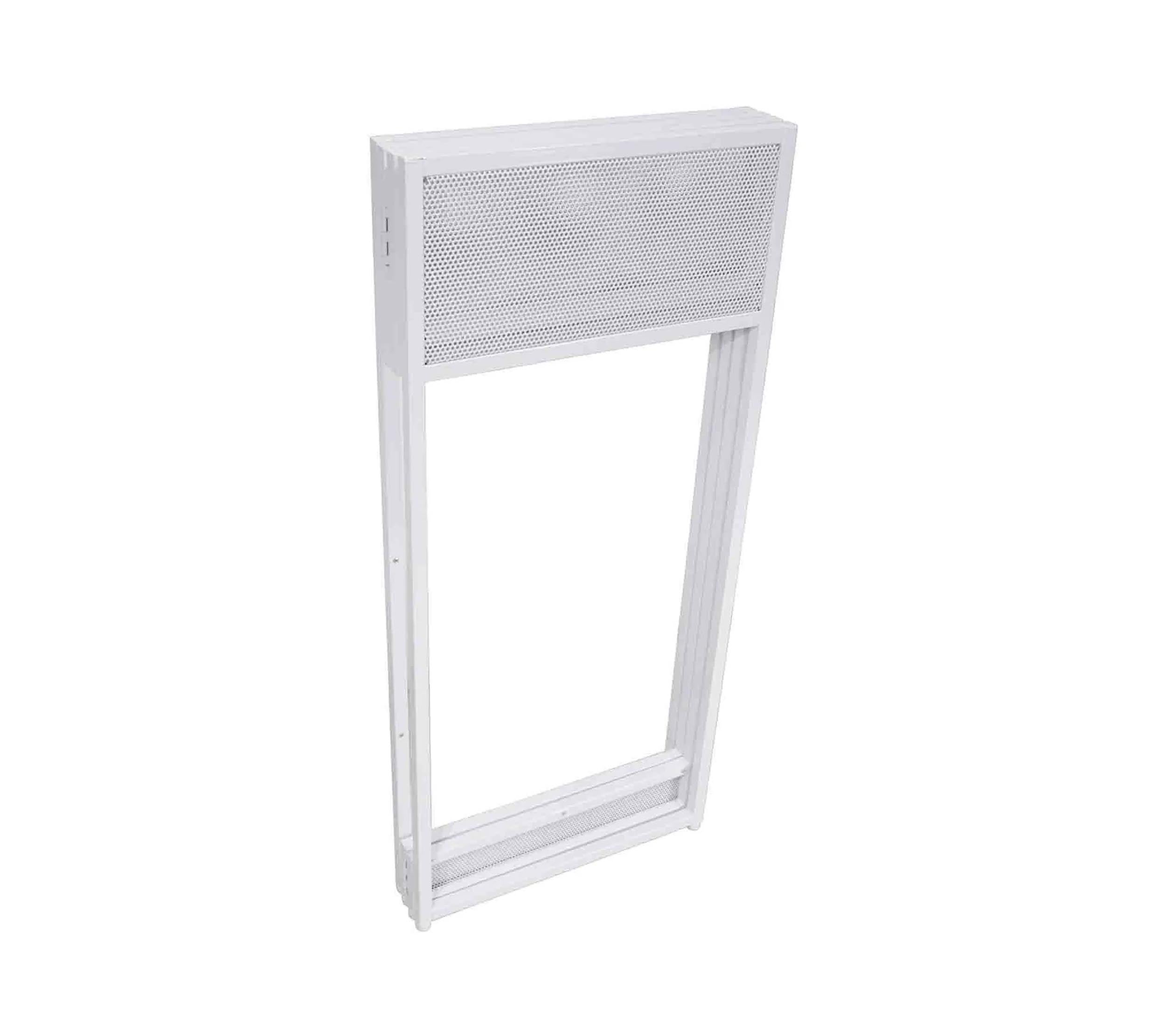 ProX XF-VISTA WH MK2 DJ Booth Facade Table Station Frame with Scrim kit and Padded Travel Bag - White/ Black by ProX Cases