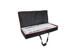 ProX XF-VISTA WH MK2 DJ Booth Facade Table Station Frame with Scrim kit and Padded Travel Bag - White/ Black by ProX Cases