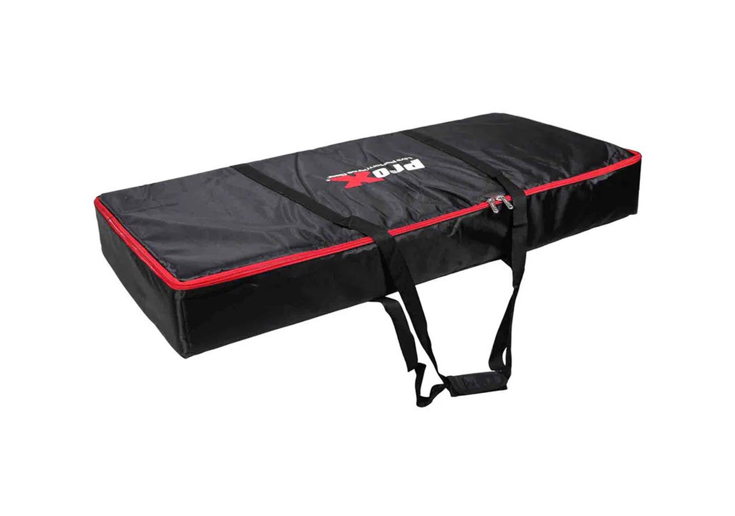 ProX XF-VISTA WH MK2 DJ Booth Facade Table Station Frame with Scrim kit and Padded Travel Bag - White/ Black by ProX Cases