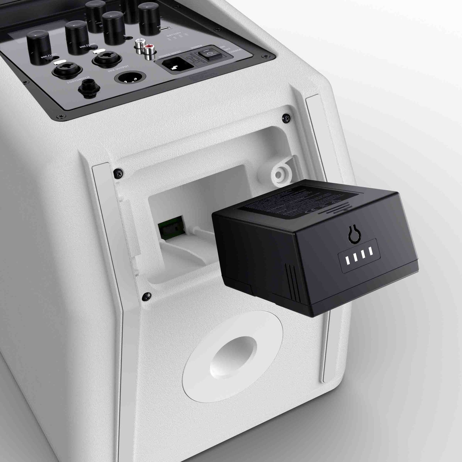 B-Stock: LD Systems LDS-ANNY8W(US) Portable Battery-Powered Bluetooth PA Loudspeaker with Mixer - White by LD Systems