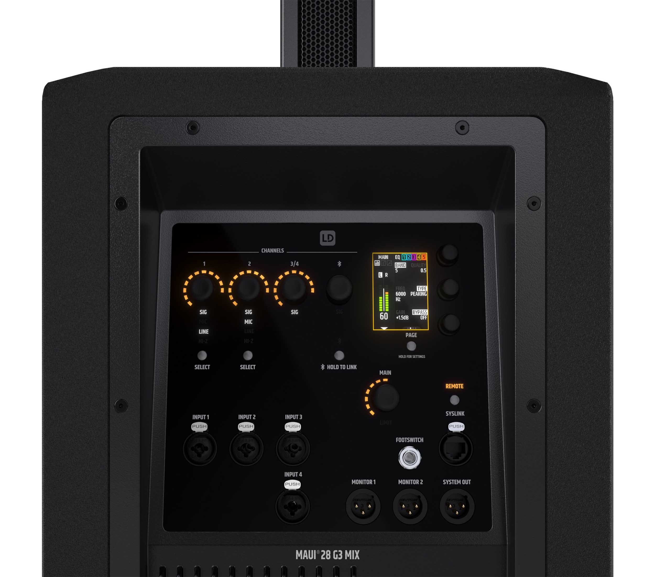 B-Stock: LD System MAUI 28 G3 MIX, Compact Cardioid Column PA System with Digital Mixer - Black by LD Systems