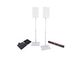 ProX X-POLARISWHX2 POLARIS Portable Square Base Speaker Stands (Pair) with bags - White Finish by ProX Cases