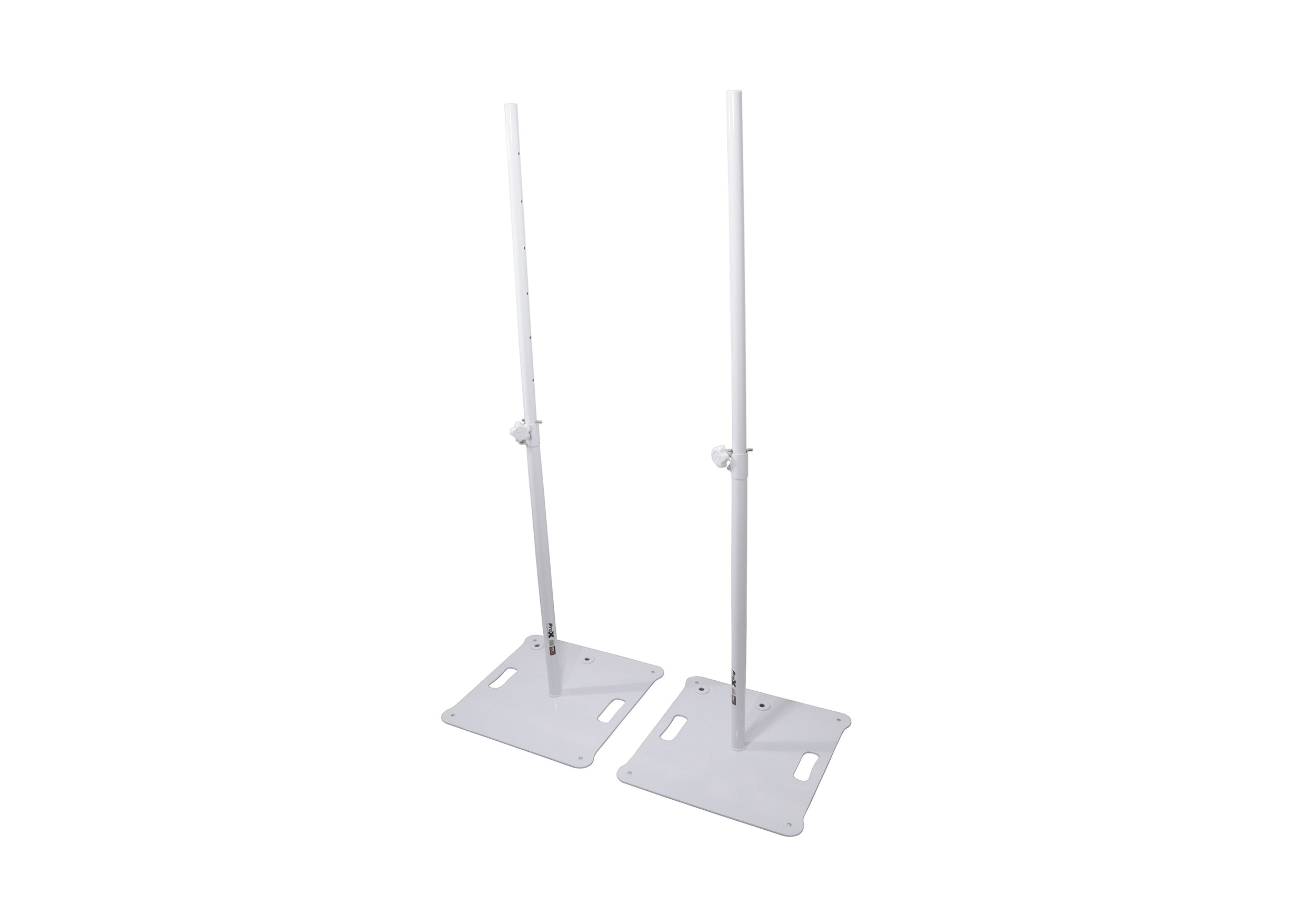 ProX X-POLARISWHX2 POLARIS Portable Square Base Speaker Stands (Pair) with bags - White Finish by ProX Cases