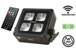 JMAZ MAD PAR 4IP IP65 60-Watt RGBWA+UV Battery Powered Wireless Outdoor UpLight Wash by JMAZ