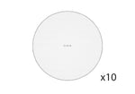 QSC AD-C245C-WH Zero Bezel Collar and Grille for 245mm Ceiling Speakers - White 10 Pack by QSC
