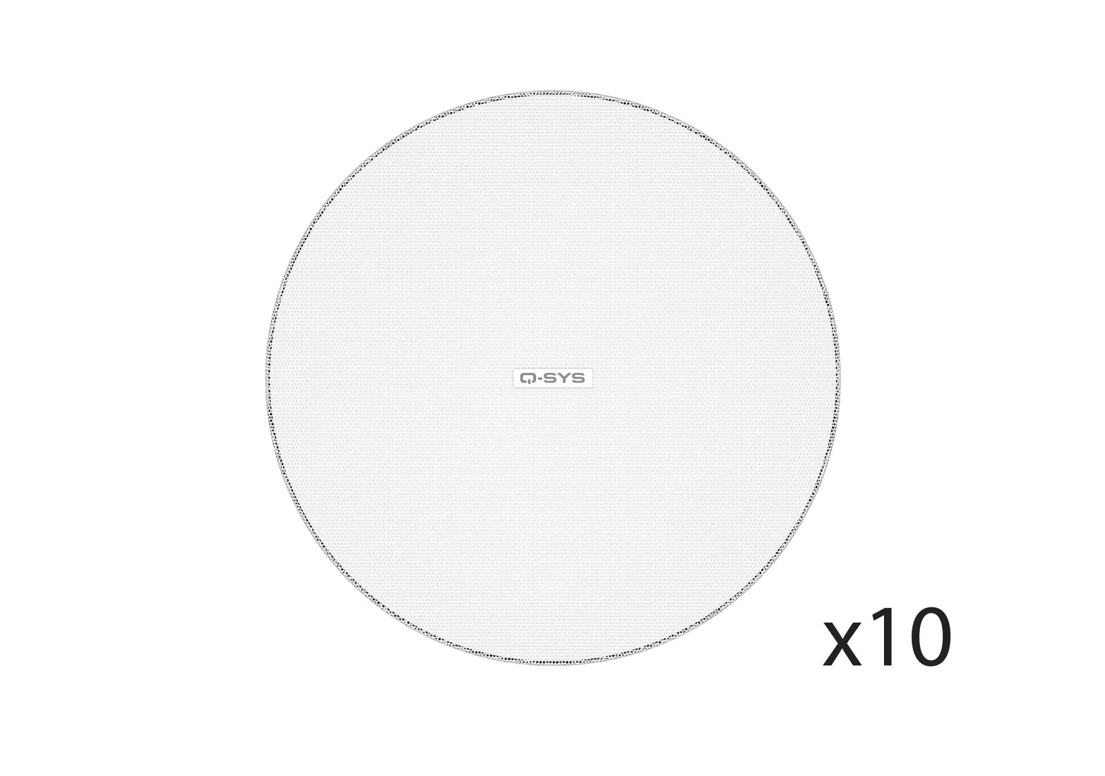 QSC AD-C245C-WH Zero Bezel Collar and Grille for 245mm Ceiling Speakers - White 10 Pack by QSC