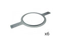 QSC AD-MR6 Mud Ring For AD-C4T-LP and AD-C6T 2-Way Ceiling Loudspeaker - 6 Pack by QSC