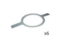 QSC AD-MR8 Mud Ring for AD-C6T-LP 2-Way Ceiling Loudspeaker - 6 Pack by QSC