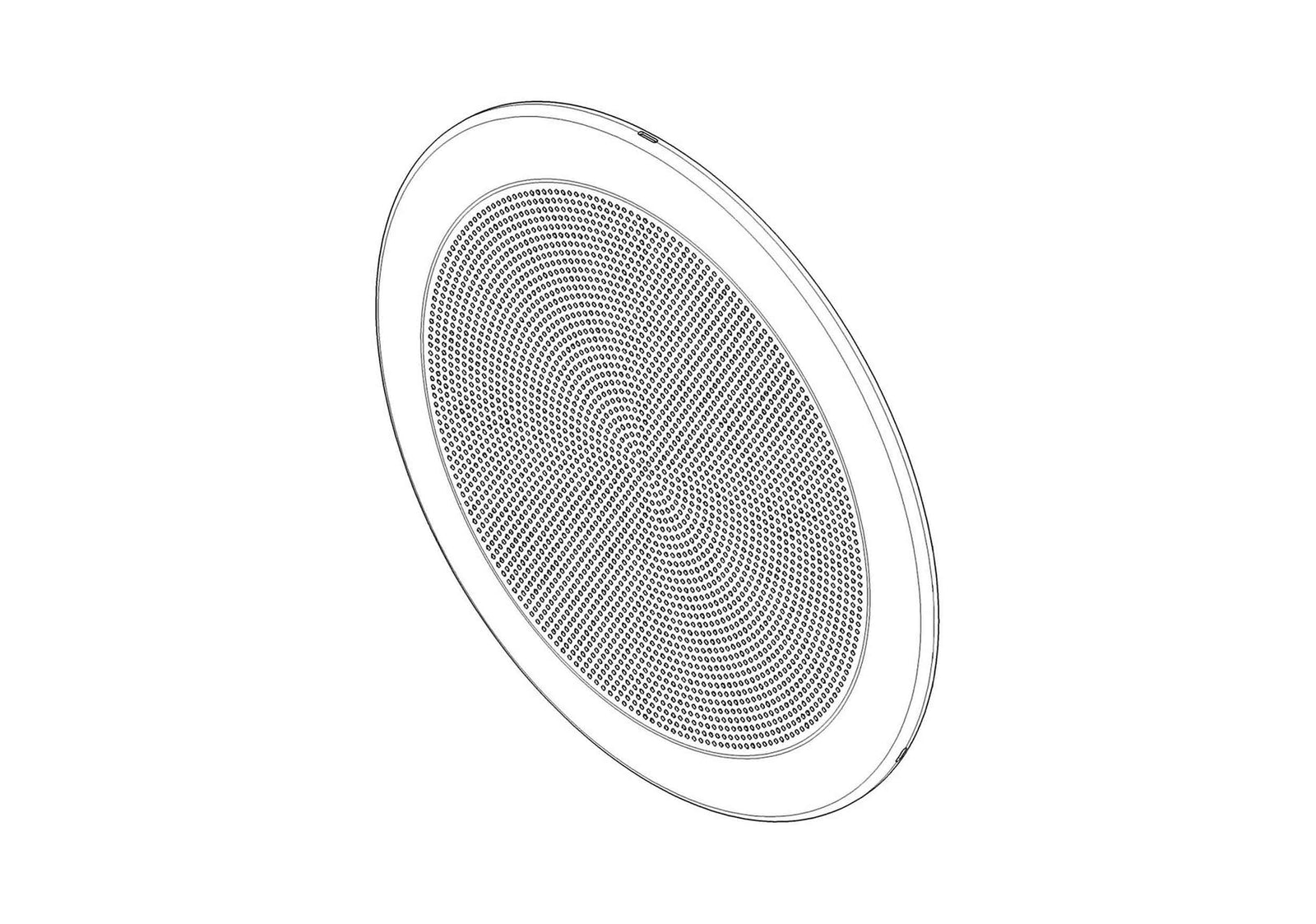QSC AD-MG245 Full-Capture Marine Grille For 245mm Cut-Out Ceiling Speakers - 6 Pack by QSC