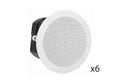 QSC AD-MC245 Full-Capture Marine Collar For 245mm Cut-Out Ceiling Speakers - 6 Pack by QSC