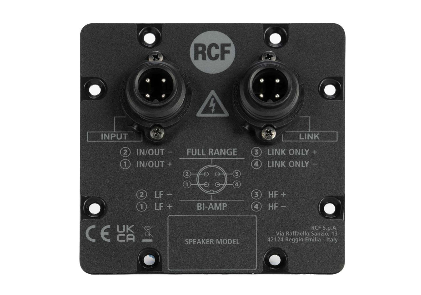 RCF AC-PNL-I/O-AMPHENOL Optional IP67 Panel for Installed Sound Speakers by RCF