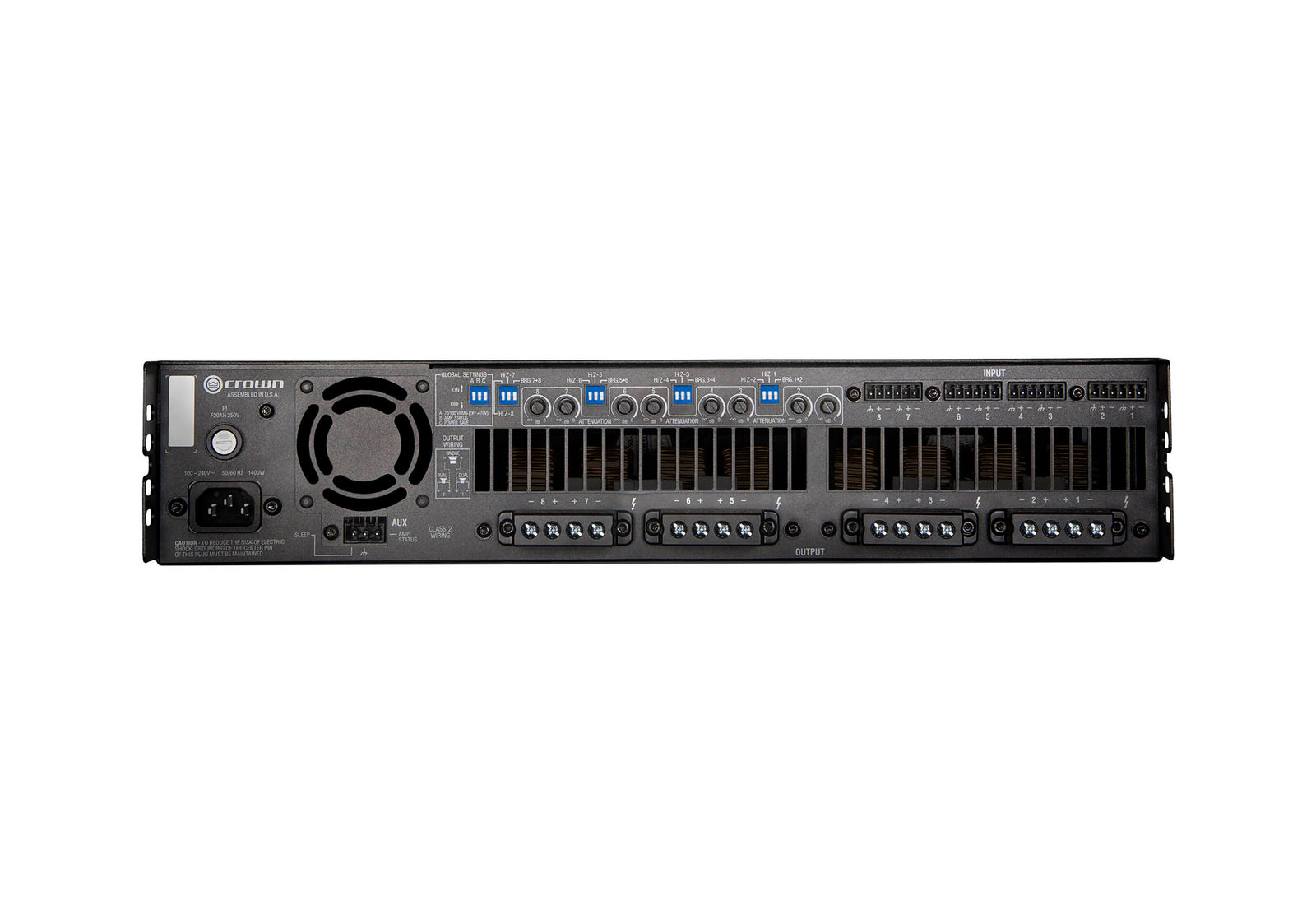 Crown Audio DCI8X300, 8-Channel DriveCore Install Analog Series Amplifier - 3 x 800 Watt by Crown