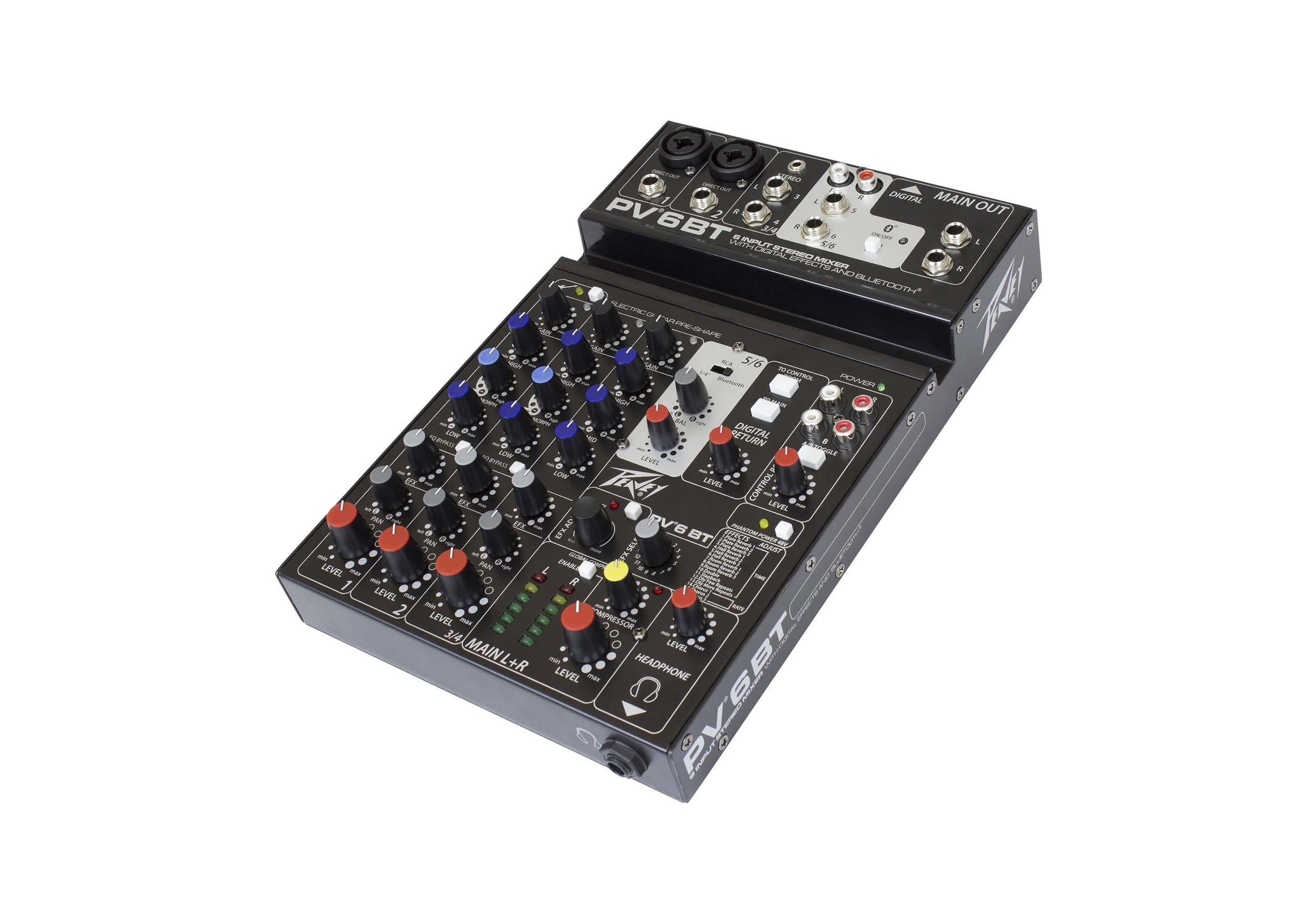 Peavey PV 6 BT Compact Mixer 6 Channel with Bluetooth by Peavey