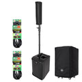 RCF EVOX JMIX8 Portable Line Array Speaker Package with Protective Cover and Microphone Cable by RCF