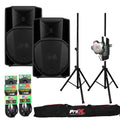 RCF ART-745A-MK5 Speaker Package Including Tripod Stands with Bag and Microphone Cable by RCF
