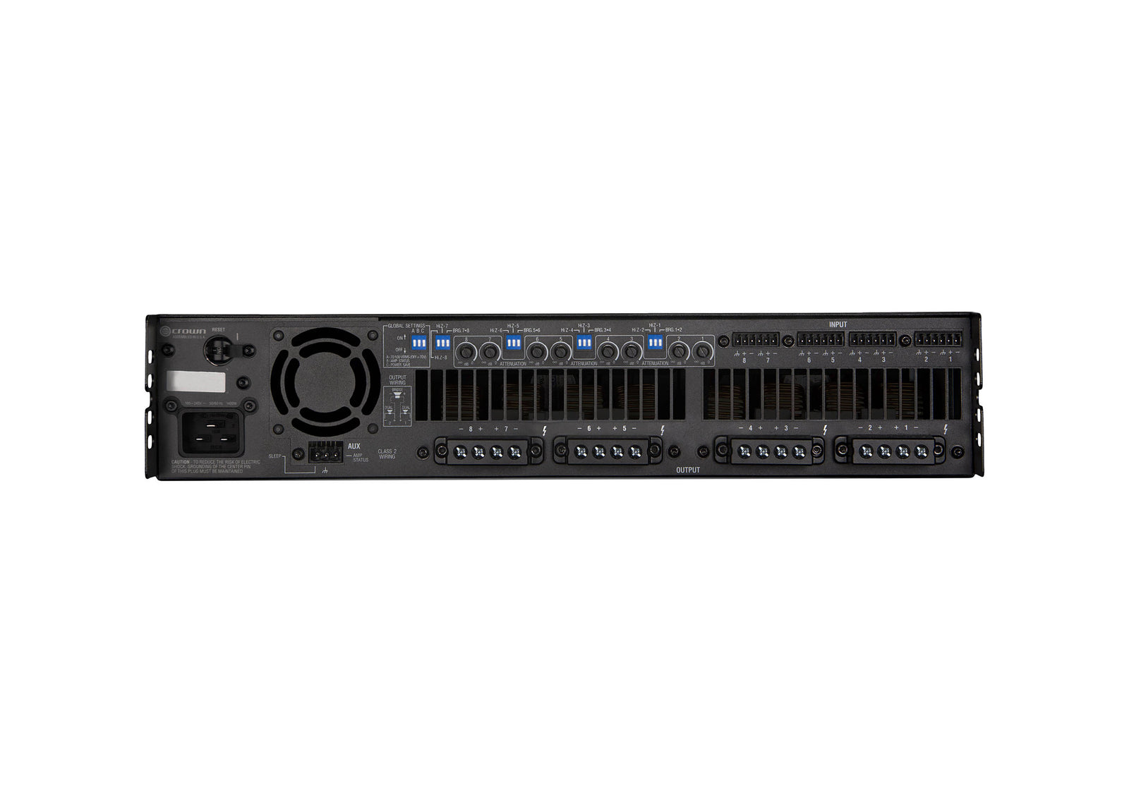 Crown Audio DCI8X600, 8-Channel DriveCore Install Analog Series Amplifier - 600 Watts x 8 by Crown