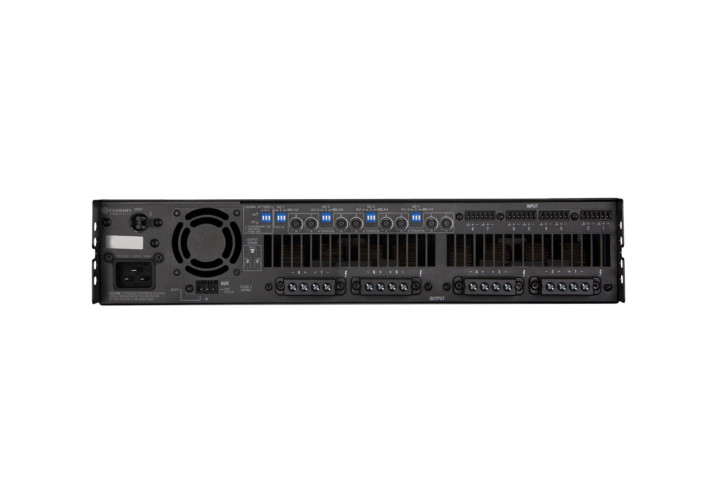 Crown Audio DCI8X600, 8-Channel DriveCore Install Analog Series Amplifier - 600 Watts x 8 by Crown