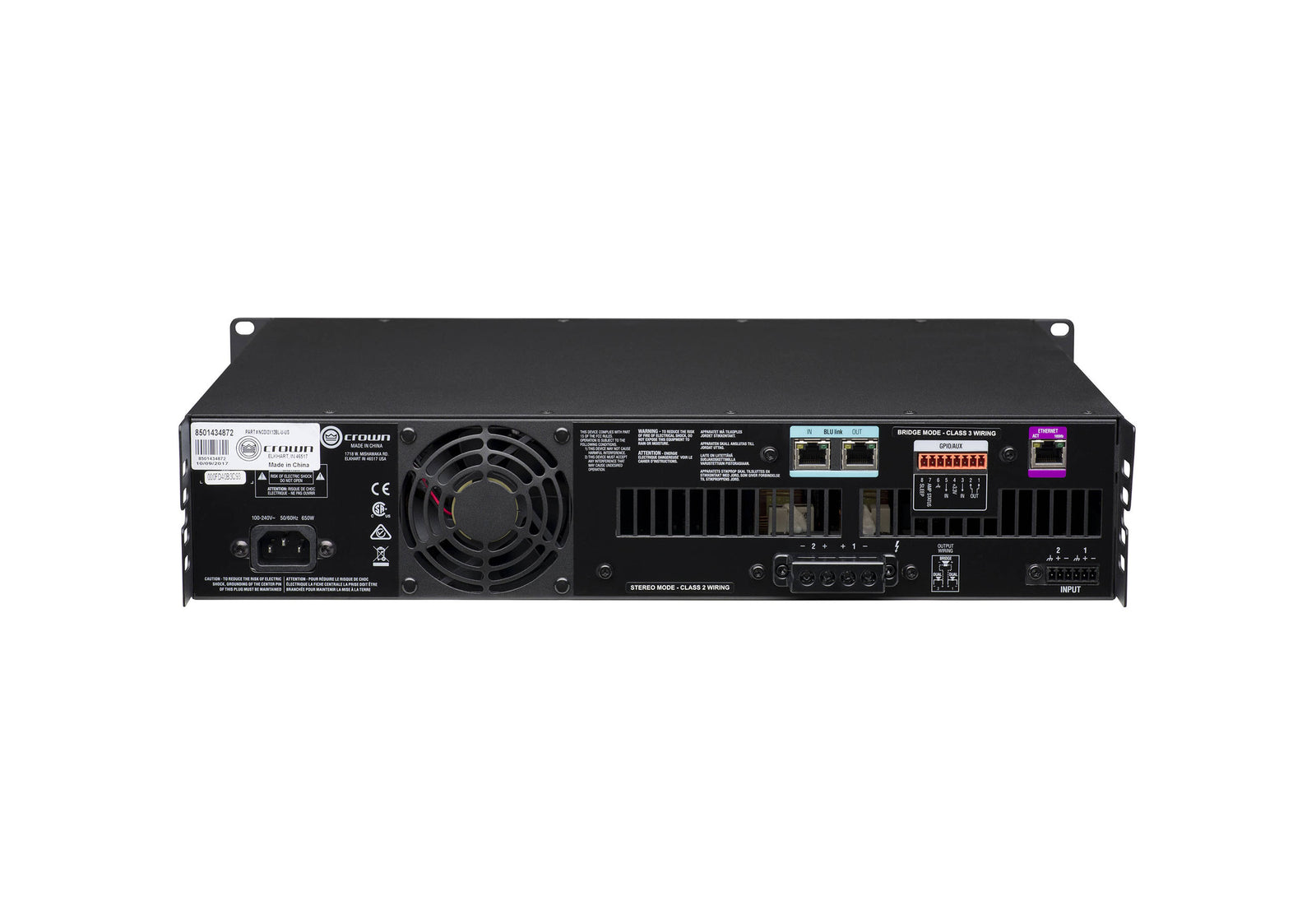 Crown Audio CDI2X1200BL, 2-Channel DriveCore Series Power Amplifier with BLU Link - 1200 W by Crown