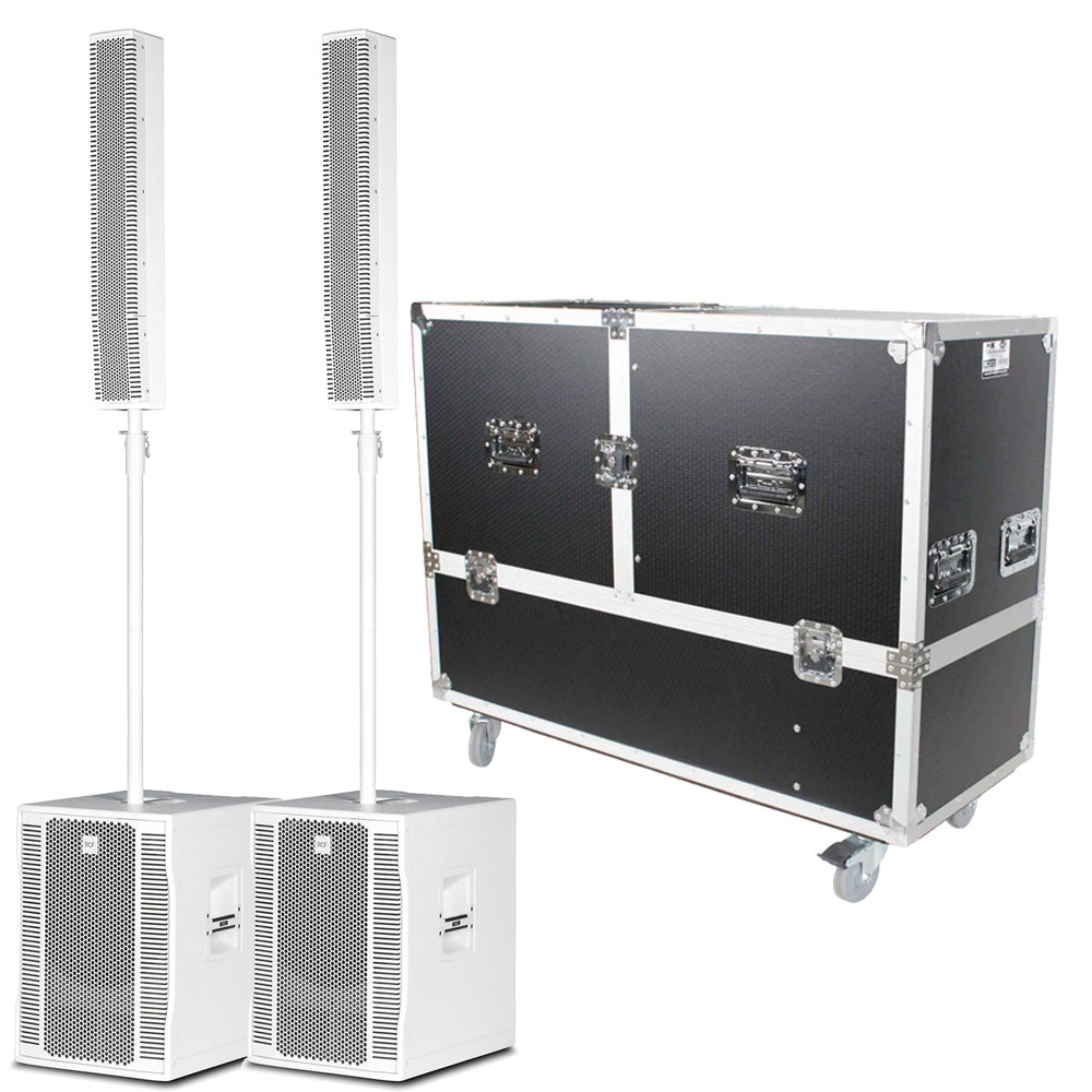 RCF EVOX-12-SYSTEM-W Speaker Package Including ATA Flight Case by RCF
