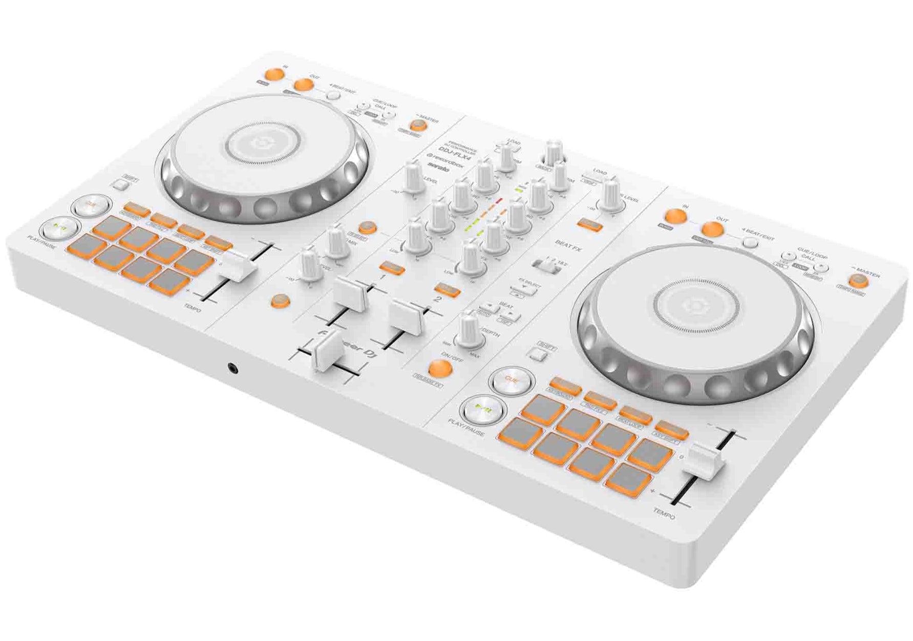 Pioneer DJ DDJ-FLX4-W, 2-Channel DJ Controller for Serato and Rekordbox - White