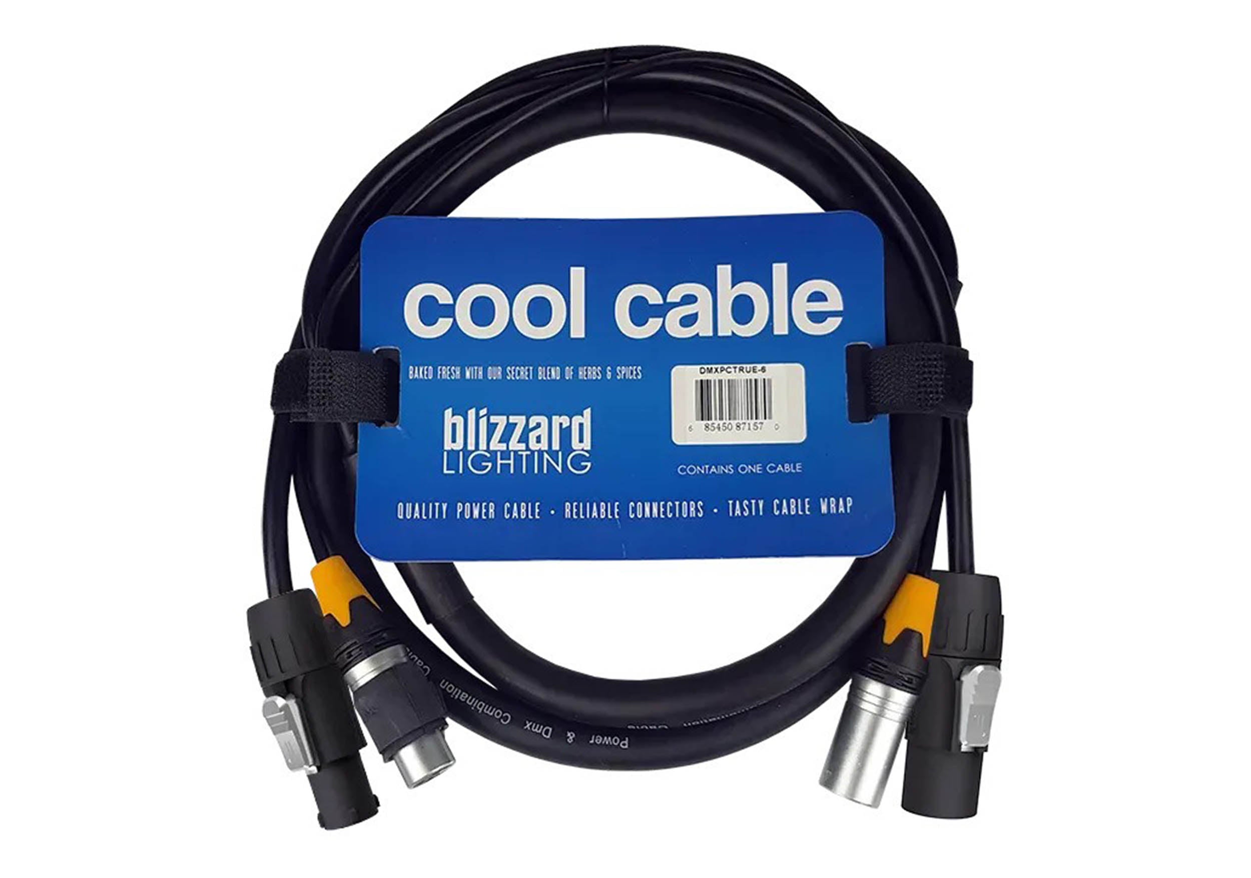 Blizzard IP Rated 3-Pin DMX + TRUE1 Compatible Combo Cable - 6 Ft