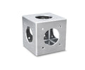 GALAXY TRUSS GS-F12CB 12" Flushed Corner Block, 6-Way by Galaxy Stage