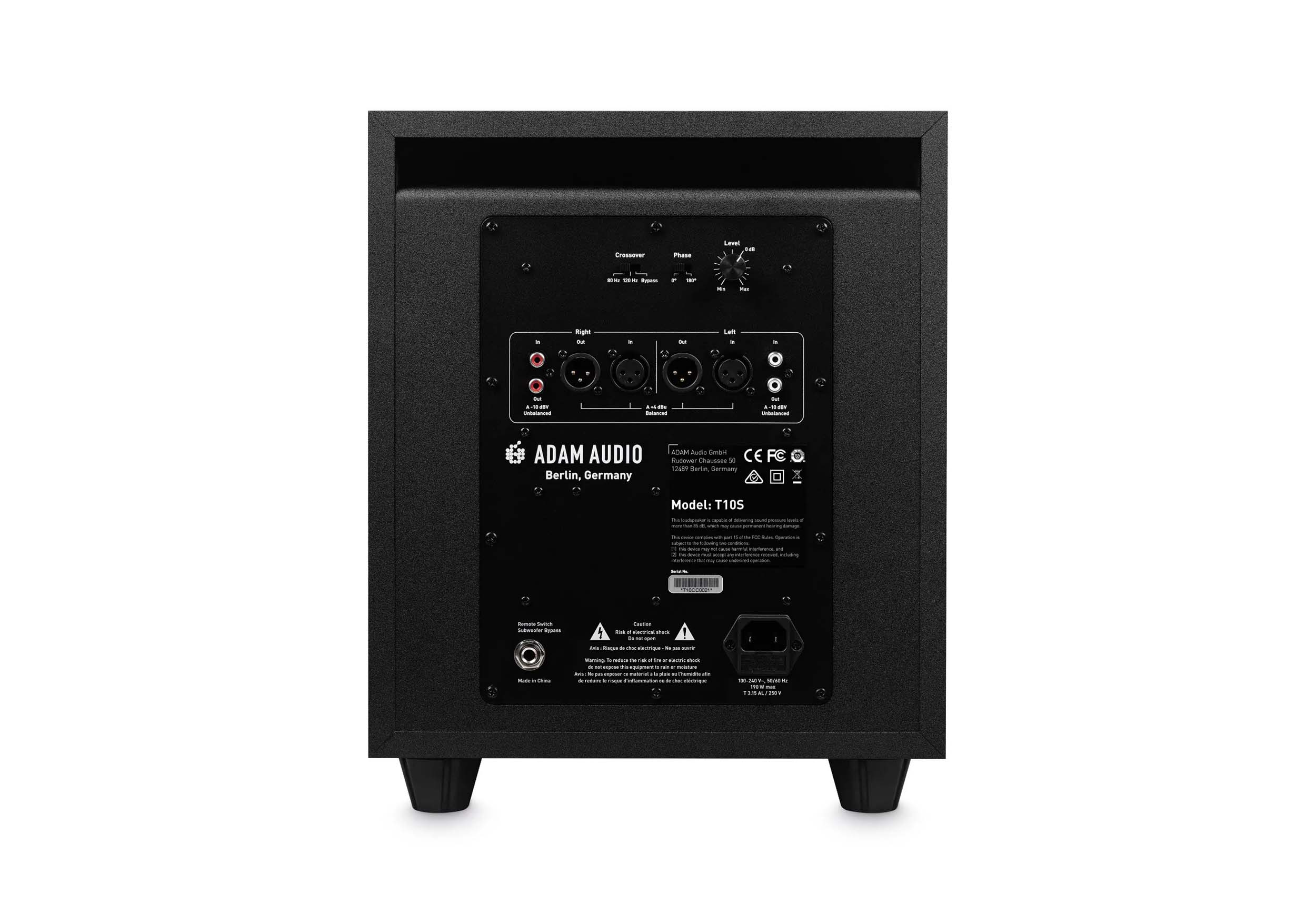 Adam Audio T10S, 10-Inch Active Subwoofer - 130 Watt