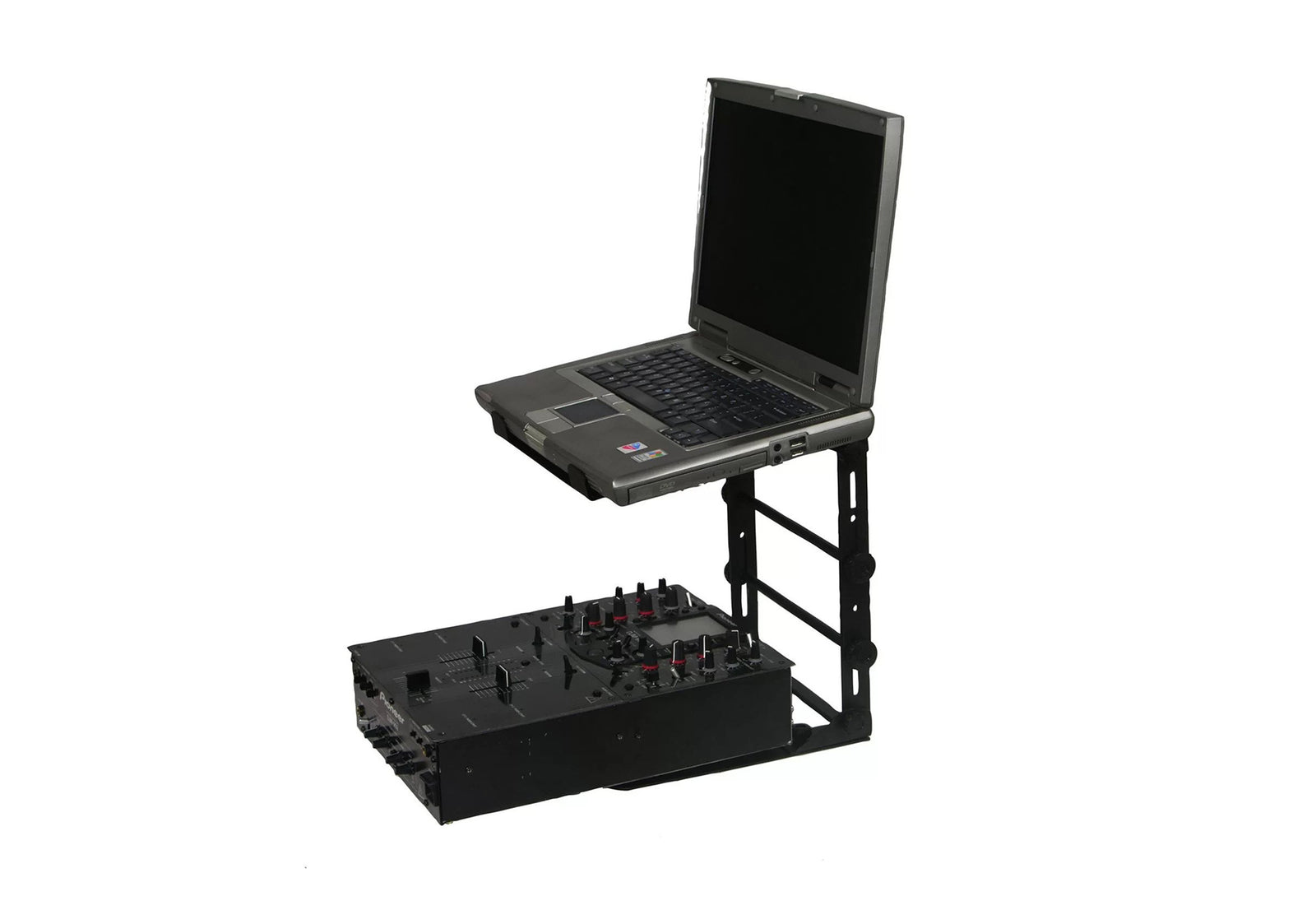 Odyssey LSTANDM, Laptop/DJ Gear Mobile Folding Stand with Clamps by Odyssey