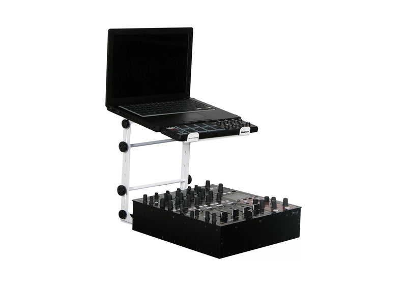 Odyssey LSTANDM, Laptop/DJ Gear Mobile Folding Stand with Clamps by Odyssey