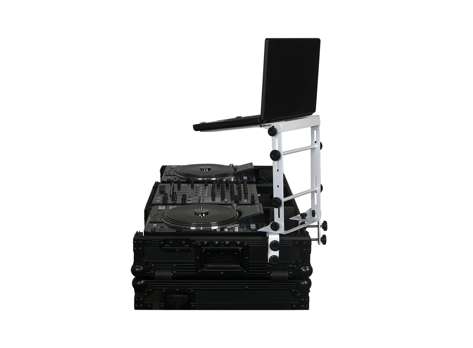 Odyssey LSTANDM, Laptop/DJ Gear Mobile Folding Stand with Clamps by Odyssey