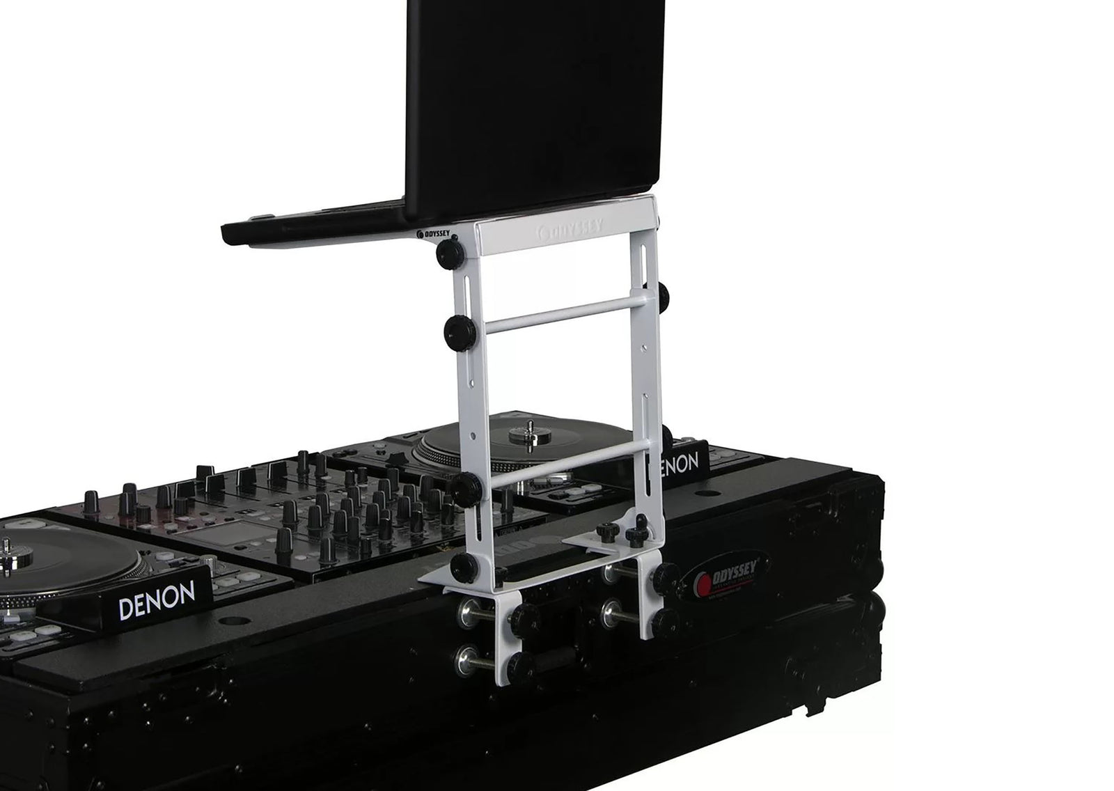 Odyssey LSTANDM, Laptop/DJ Gear Mobile Folding Stand with Clamps by Odyssey