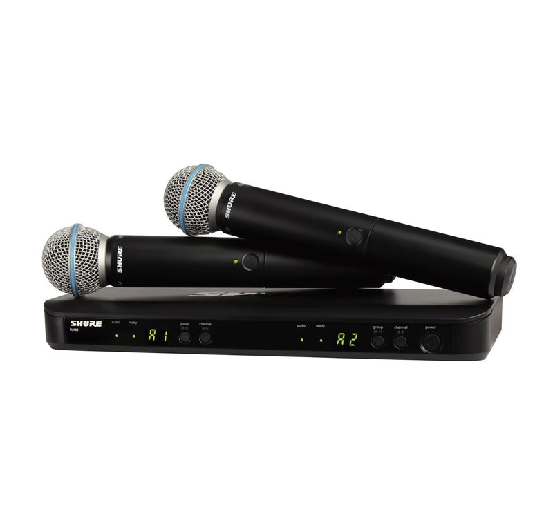 B-Stock: Shure BLX288/B58-H10, Dual Channel Wireless Microphone System with (2) BETA 58A Handheld Vocal Mics - H10: 542 to 572 MHz by Shure