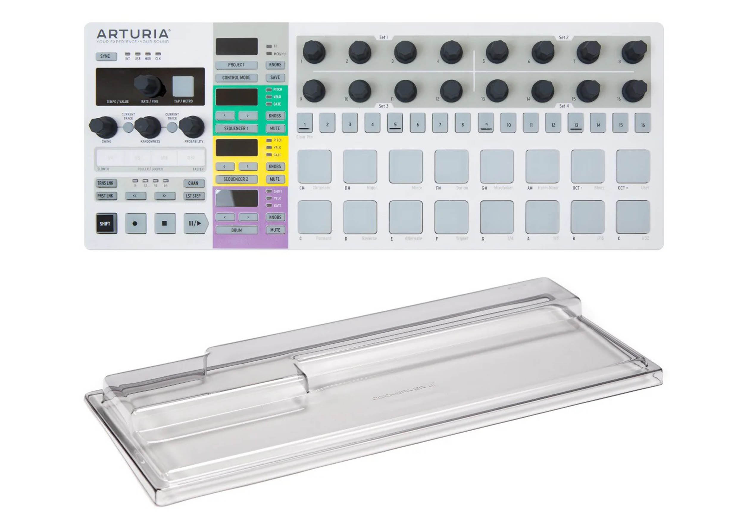 Arturia BeatStep Pro MIDI/Analog Controller DJ Package with Protective Cover