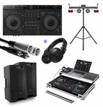 DJ Package for Club with Pioneer DJ Controller, Case, Headphones, Loudspeaker, Cable and LED Lighting System by Pioneer DJ