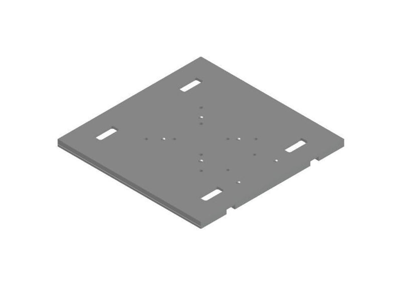 Global Truss DT-GPBASE36, Heavy-Duty Raised Truss Plate - Silver 36"
