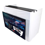 ProX XF-MESAMEDIA MK2, DJ Facade Table Workstation Includes TV Bracket Mount White and Black Scrims and Carry Bag by ProX Cases