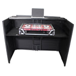 ProX XF-MESAMEDIA MK2, DJ Facade Table Workstation Includes TV Bracket Mount White and Black Scrims and Carry Bag by ProX Cases