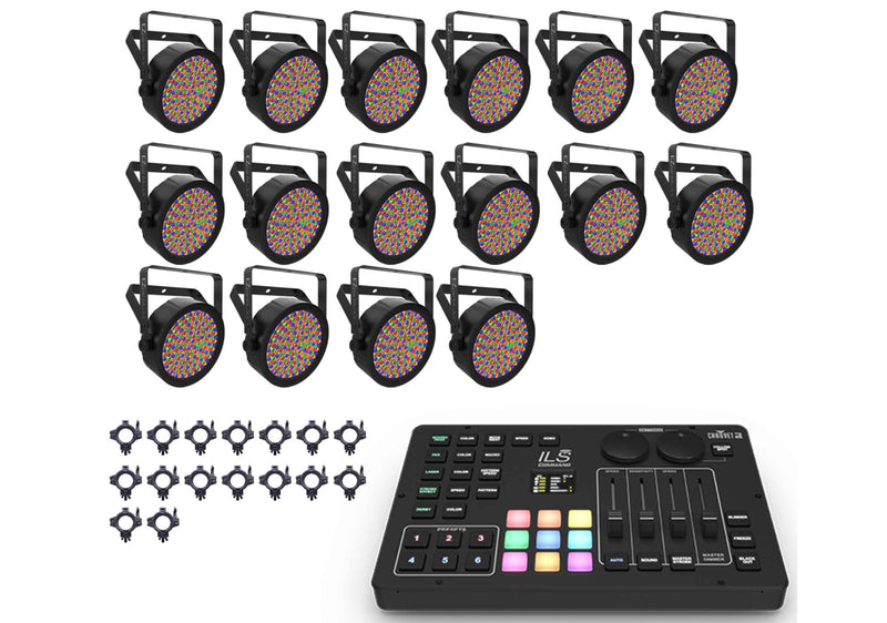 Chauvet DJ EZPAR 64 RGBA ILS Package with ILS Command Controller and Clamps by Chauvet DJ