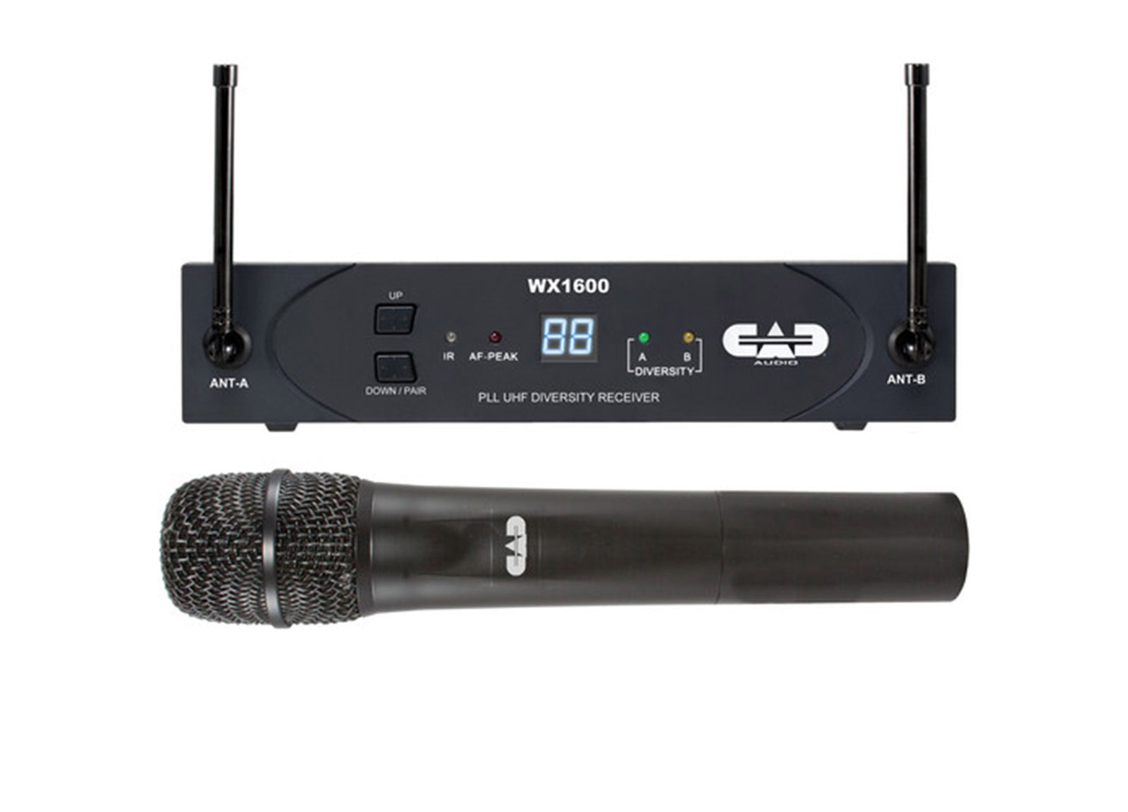 CAD Audio WX1600G UHF 100-Channel Frequency Agile Handheld Wireless System - (G: 542 to 564 MHz) by CAD