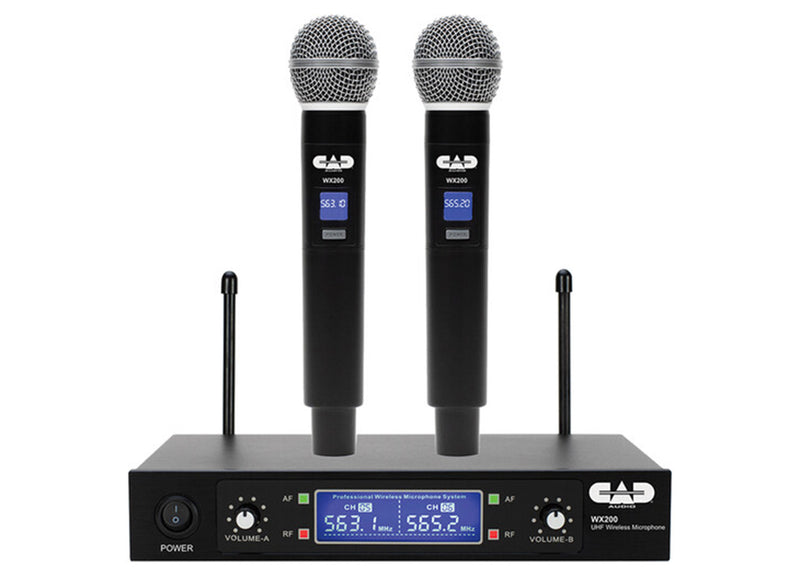 CAD Audio WX200 2-Person Wireless Fixed-Frequency Handheld Microphone System - 563 to 565 MHz