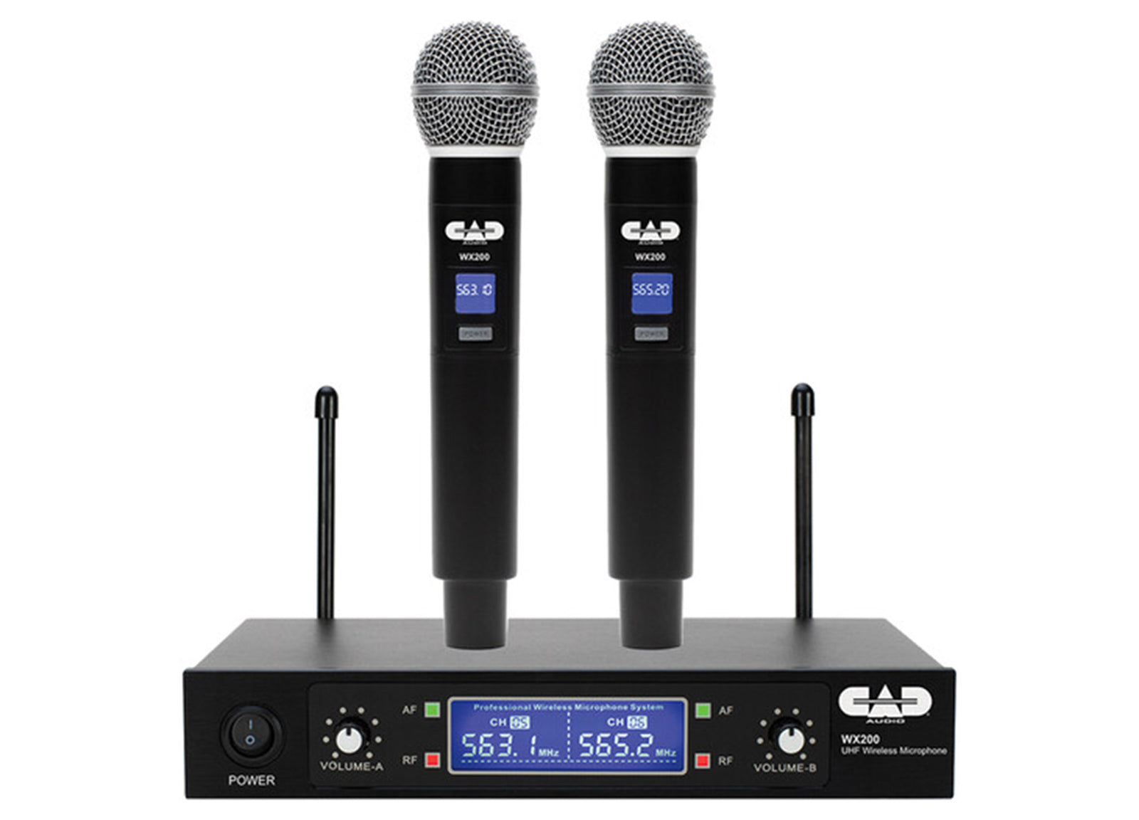 CAD Audio WX200 2-Person Wireless Fixed-Frequency Handheld Microphone System - 563 to 565 MHz by CAD Audio