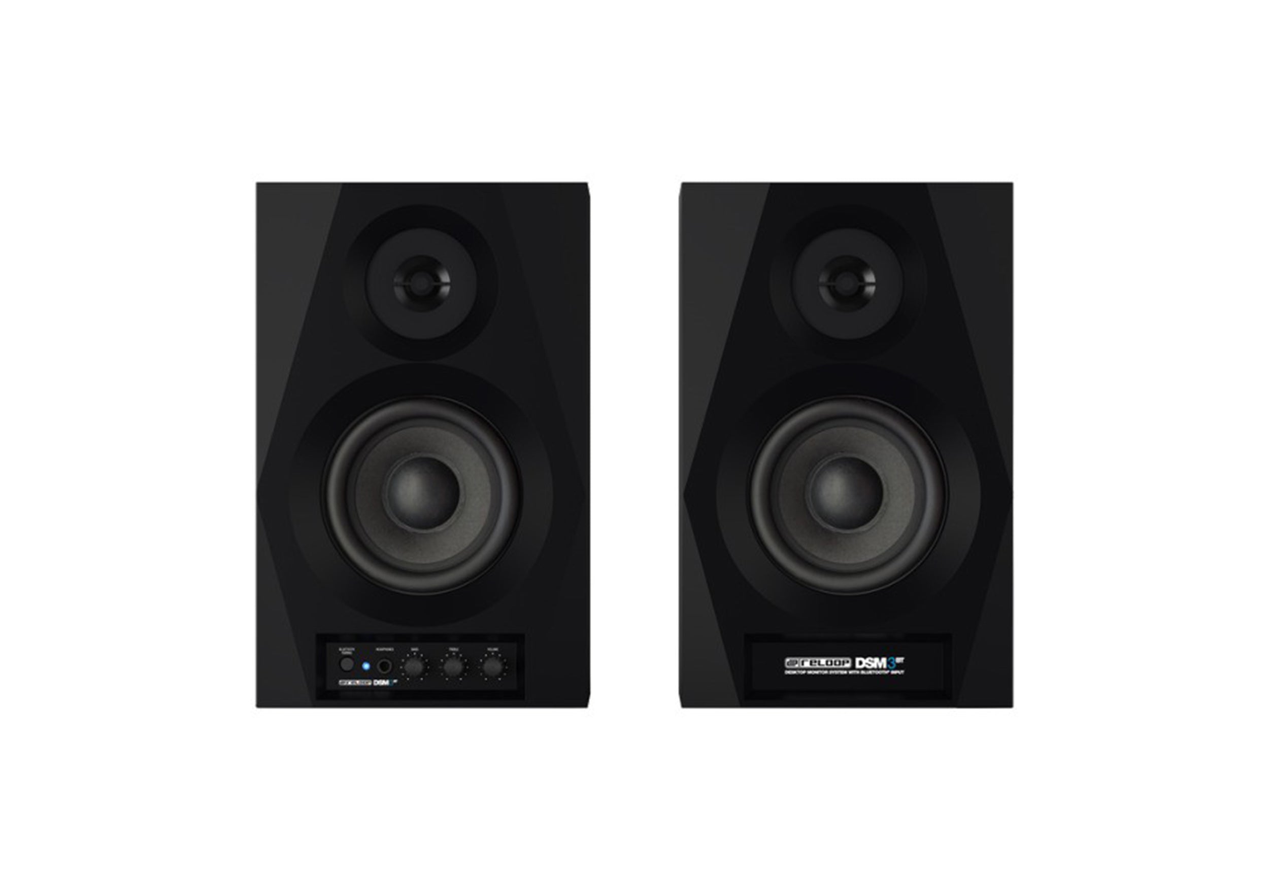 Reloop DSM-3-BT Smart Desktop Monitor System with Wireless Input - Black Pair by Reloop