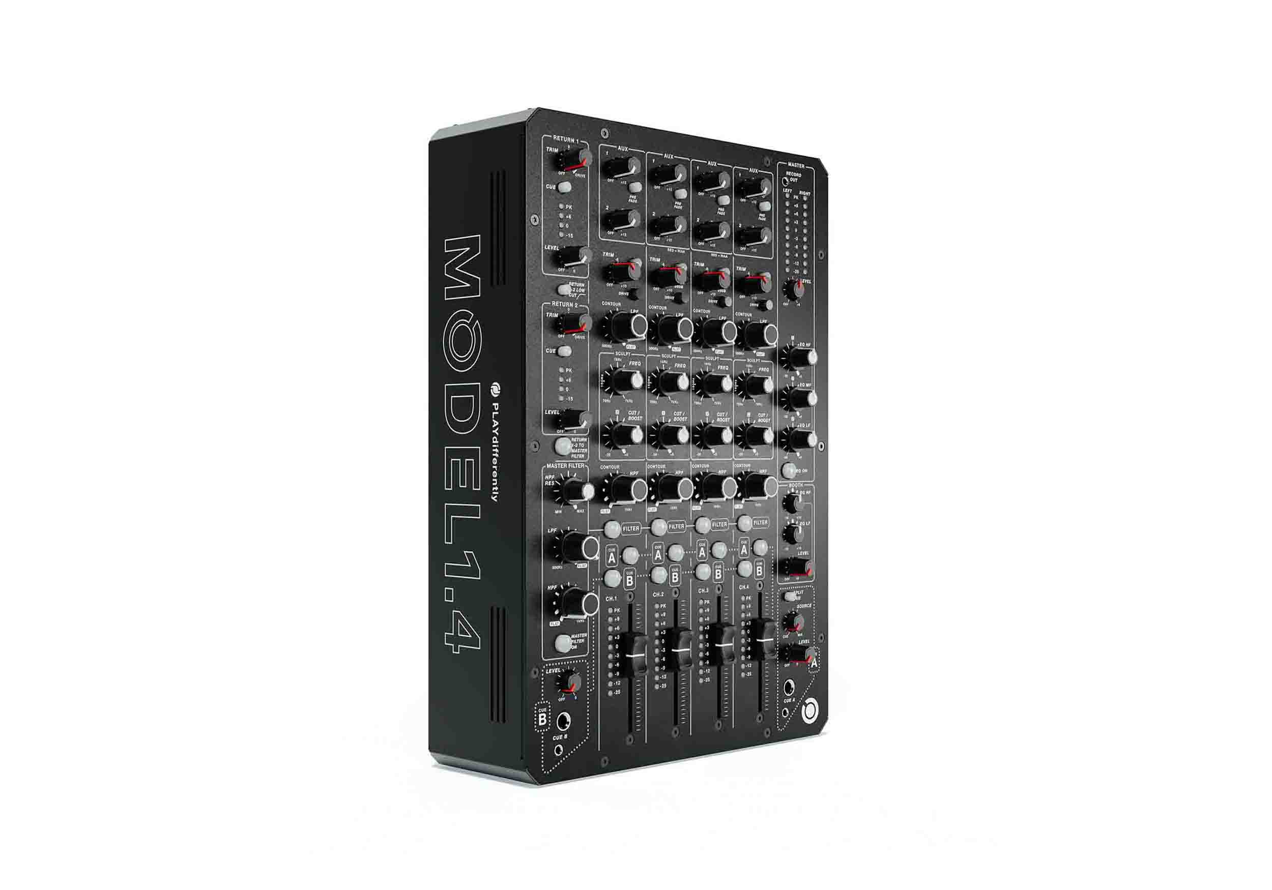 PLAYdifferently MODEL 1.4 Premium Ultracompact 4 Channel Analog DJ Mixer by PLAYdifferently