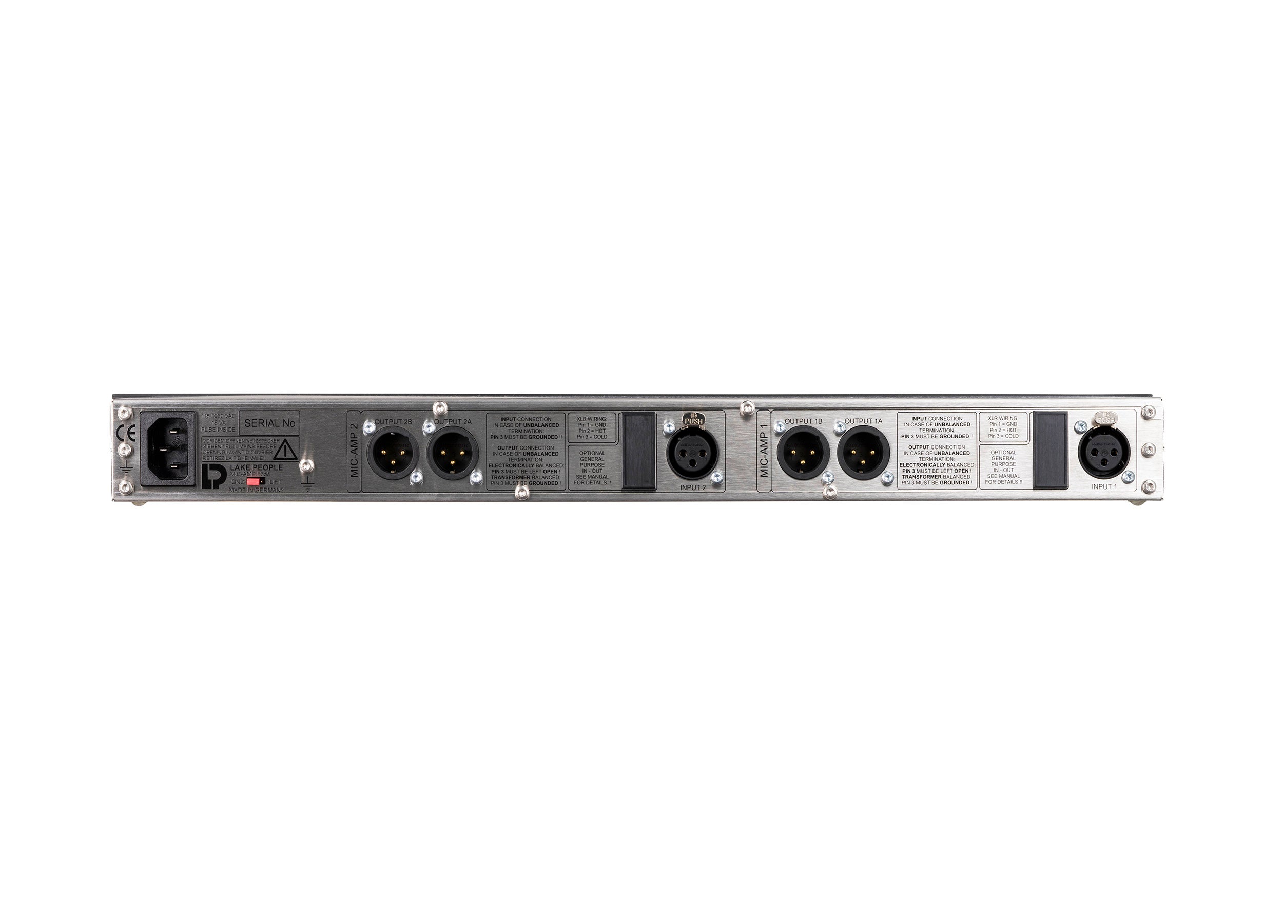 Lake People F355 2-Channel Microphone Preamplifier by Lake People